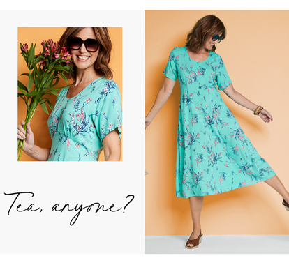Viscose Print Tea Dress
